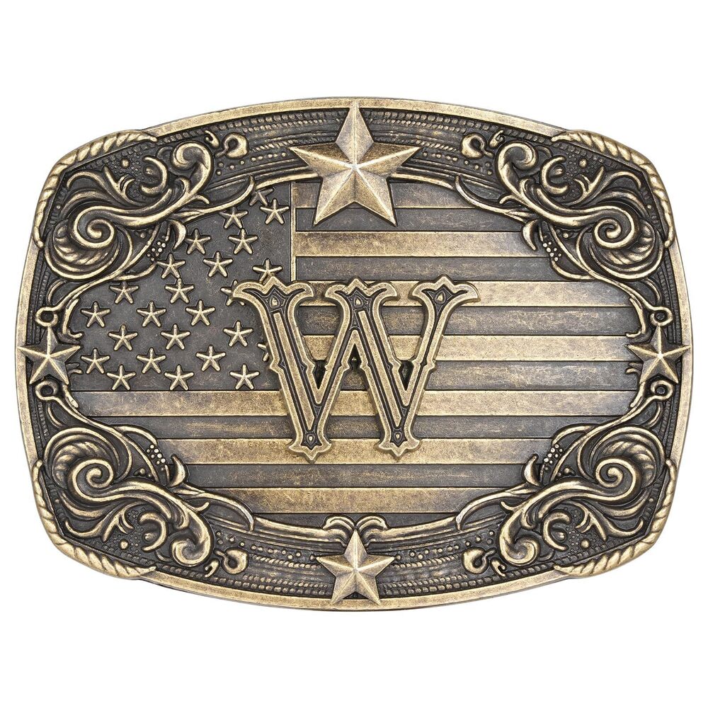 7117 Western Belt Buckle Initial Letter ABCDJRM to Z Rodeo Cowboy Belt